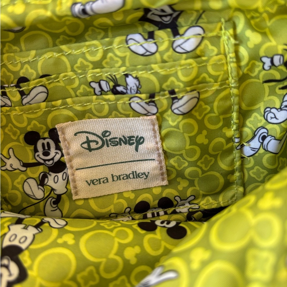 Disney Vera Bradley Mickey Mouse Neon Green Cross Body - Picture 2 of 3